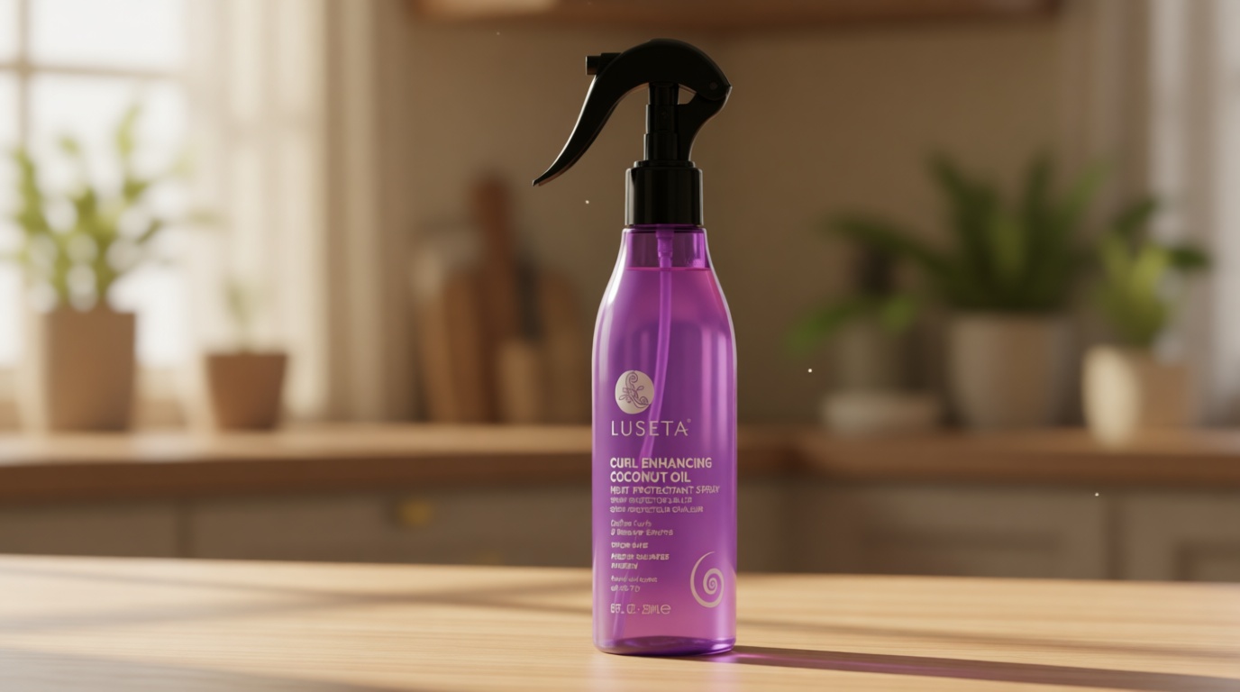 Luseta Curl Enhancing Heat Protectant Spray Define Curls & Resotre Bounce for Curly and Wavy Hair,Protect Hair from Heat Damage,Frizz-Free for Women and Men 8.5oz