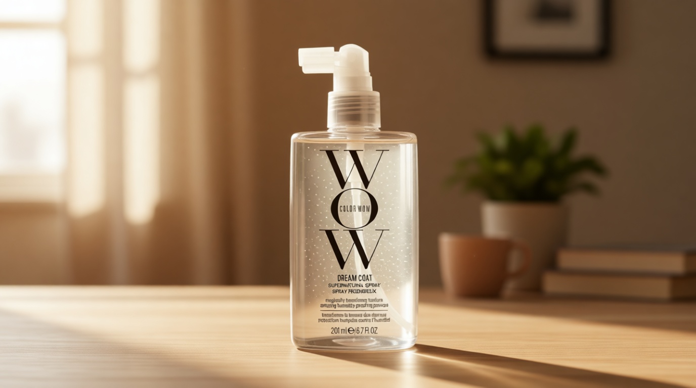 COLOR WOW Dream Coat Anti-Humidity Treatment Spray – Anti-Frizz Hair Smoothing Spray with Built-in Heat Protectant, Award-Winning Leave In Treatment for Glassy Smooth, Shiny Styles up to 3-4 Washes