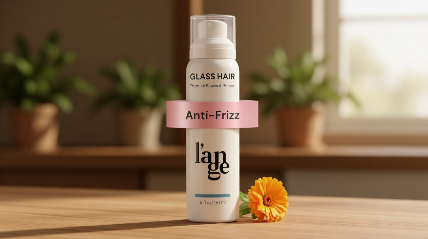 L'ANGE HAIR Glass Hair Heat Protectant Spray | Anti-Frizz Blow Dry Mist | Long Lasting Hold & Shine | Humidity Protection | Thermal Heat Protection Spray | Lightweight Blow Out Primer, 5 fl oz Bottle