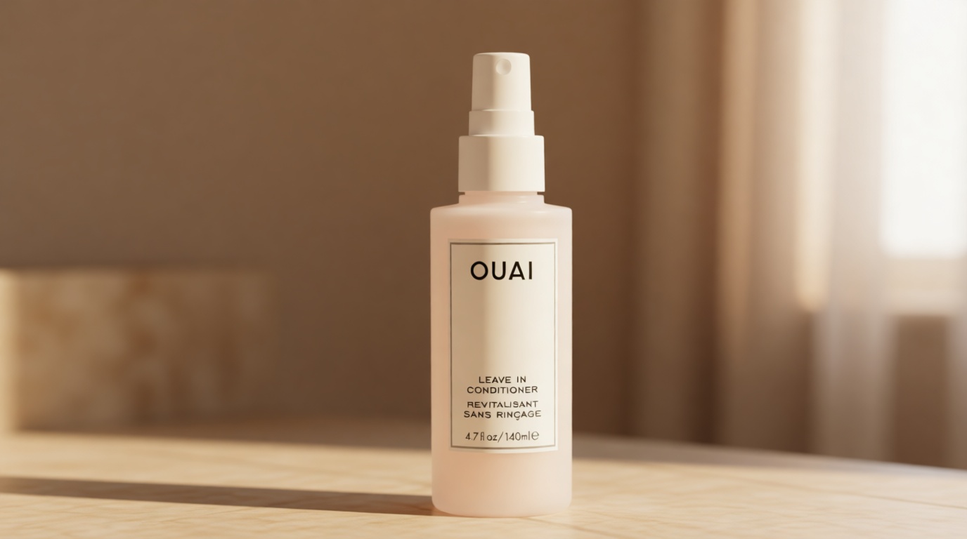 OUAI Leave In Conditioner & Heat Protectant for Hair - Prep Hair for Styling or Use as Detangling Spray to Fight Frizz & Flyaways - No Parabens, Sulfates or Phthalates (4.7 oz)