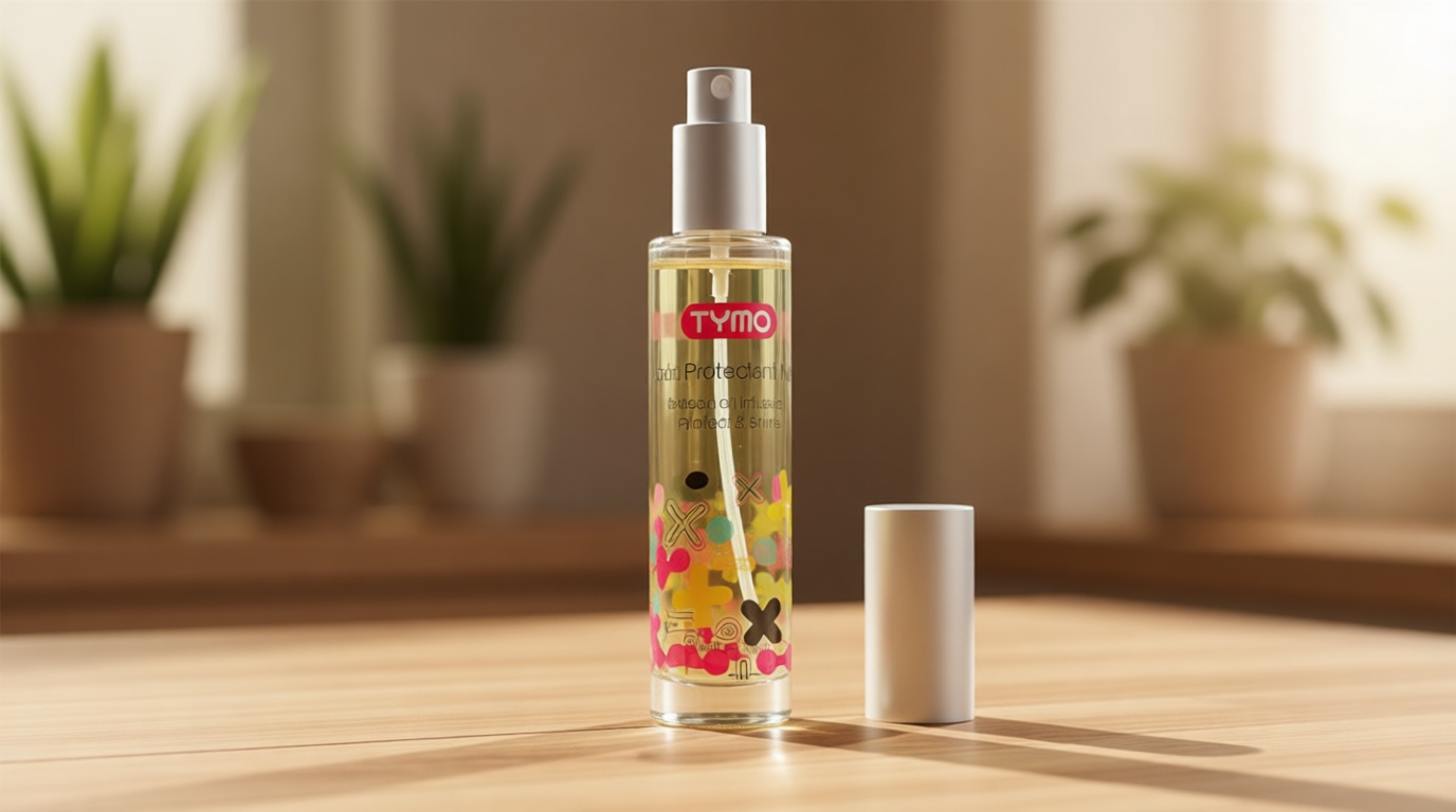 TYMO Heat Protectant Spray for Hair with Argan Oil for Styling Tools, Heat Protection Spray to Smooth & Hydrate, Natural Clean Formulation, Multi-benefit Treatment, Lightweight for All Hair Types