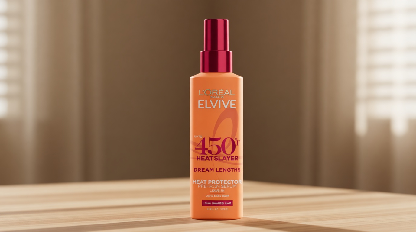 L'Oreal Paris Elvive Dream Lengths Heat Slayer Pre-Iron Spray Leave-In, 4.4 Ounce | 4.4, Ounce