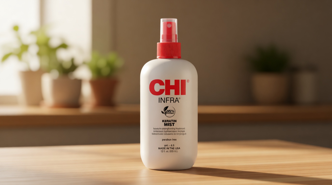 CHI Keratin Mist, Strengthening Hair Spray For Restoring Softness & Protecting Against Heat Damage, Paraben-free, 12 Oz