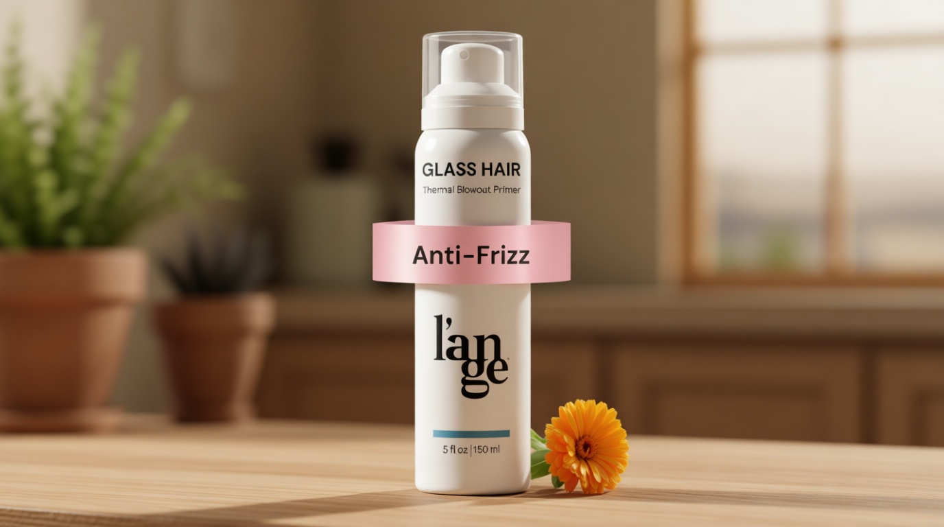 L'ANGE HAIR Glass Hair Heat Protectant Spray | Anti-Frizz Blow Dry Mist | Long Lasting Hold & Shine | Humidity Protection | Thermal Heat Protection Spray | Lightweight Blow Out Primer, 5 fl oz Bottle