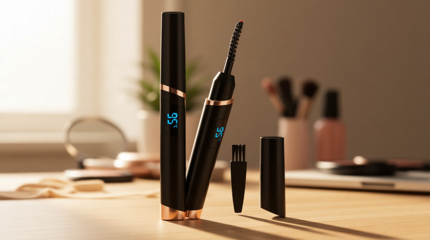 Heated Eyelash Curler, Electric Eyelash Curler, Rechargeable Lash Curler for Makeup Natural Curling Eye Lashes and 24 Hours Long Lasting - Black 2025 Updated New Model