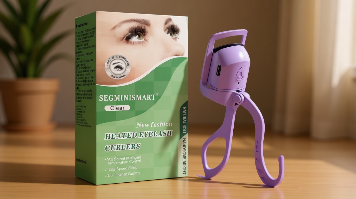 Heated Eyelash Curler, Fast 5s Heat up, 24 Hours Long Lasting, Rechargeable Electric Lash Curler, Temperature Control, Safe Anti-Burn Eye Lash Curler, Quick Natural Curling Lashes (Purple-1)