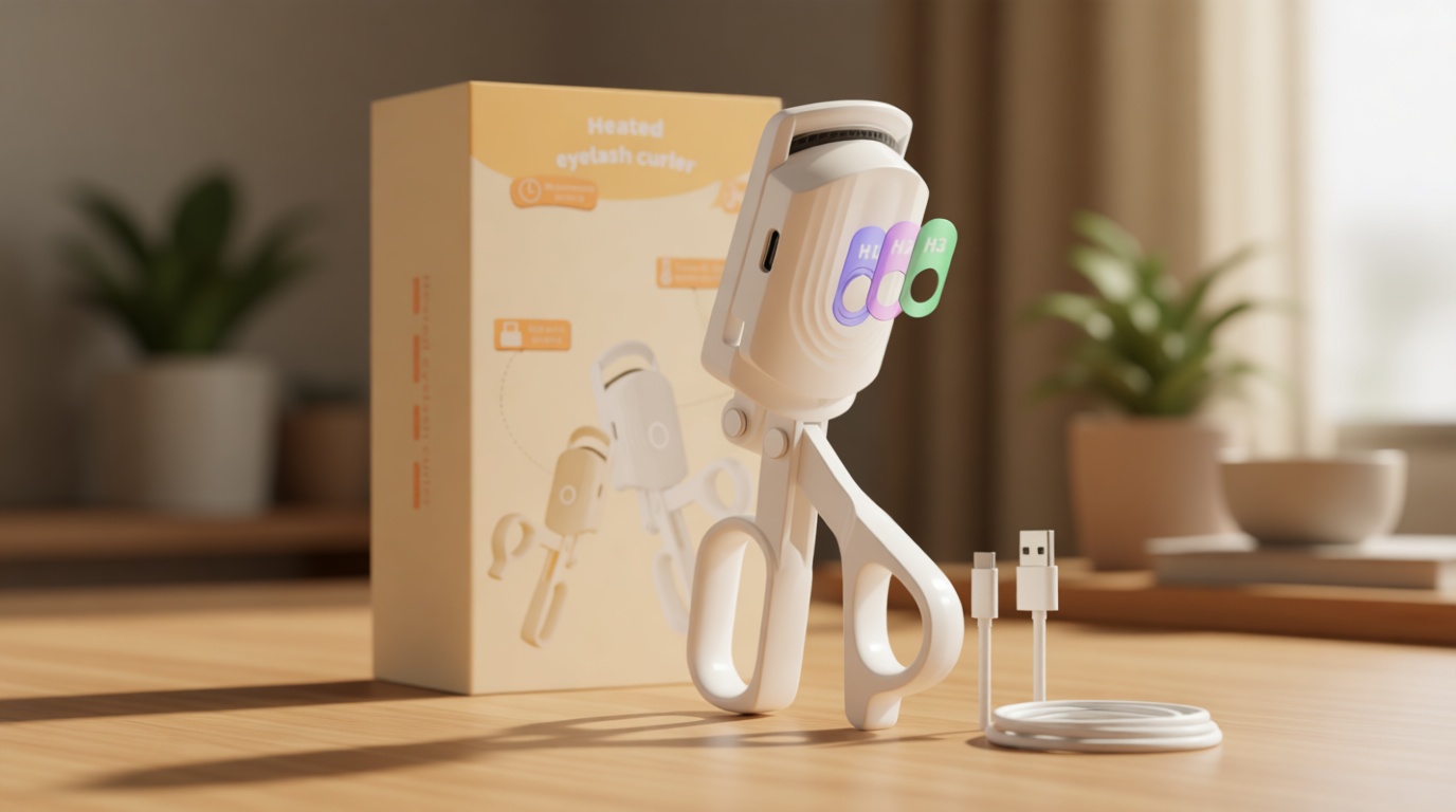 docolor Heated Eyelash Curler fast heat up within 10s, 24 hours long lasting Electric Eyelash Curler 3 Temperature Modes with USB Rechargeable safe lash curler quick natural curling eye lashes