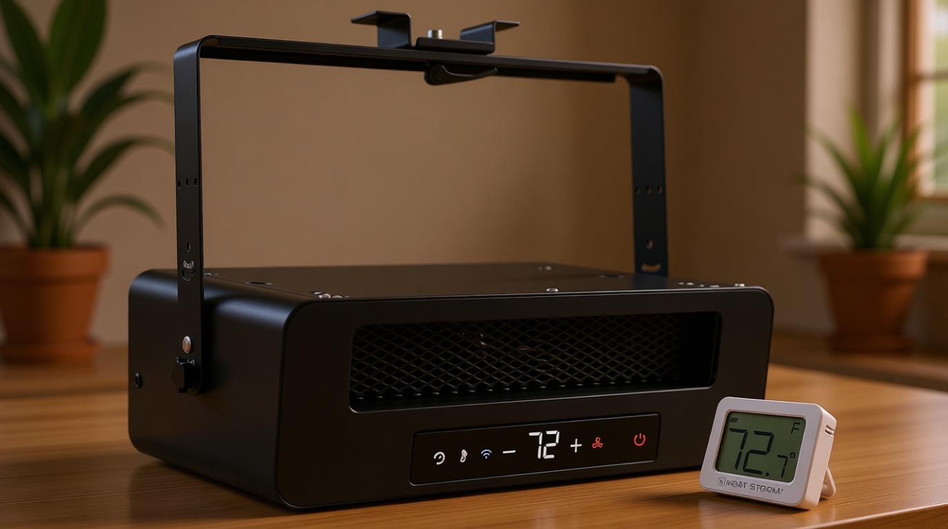 Heat Storm HS-6000-GC Heater, Gray, 7"D x 18"W x 13"H