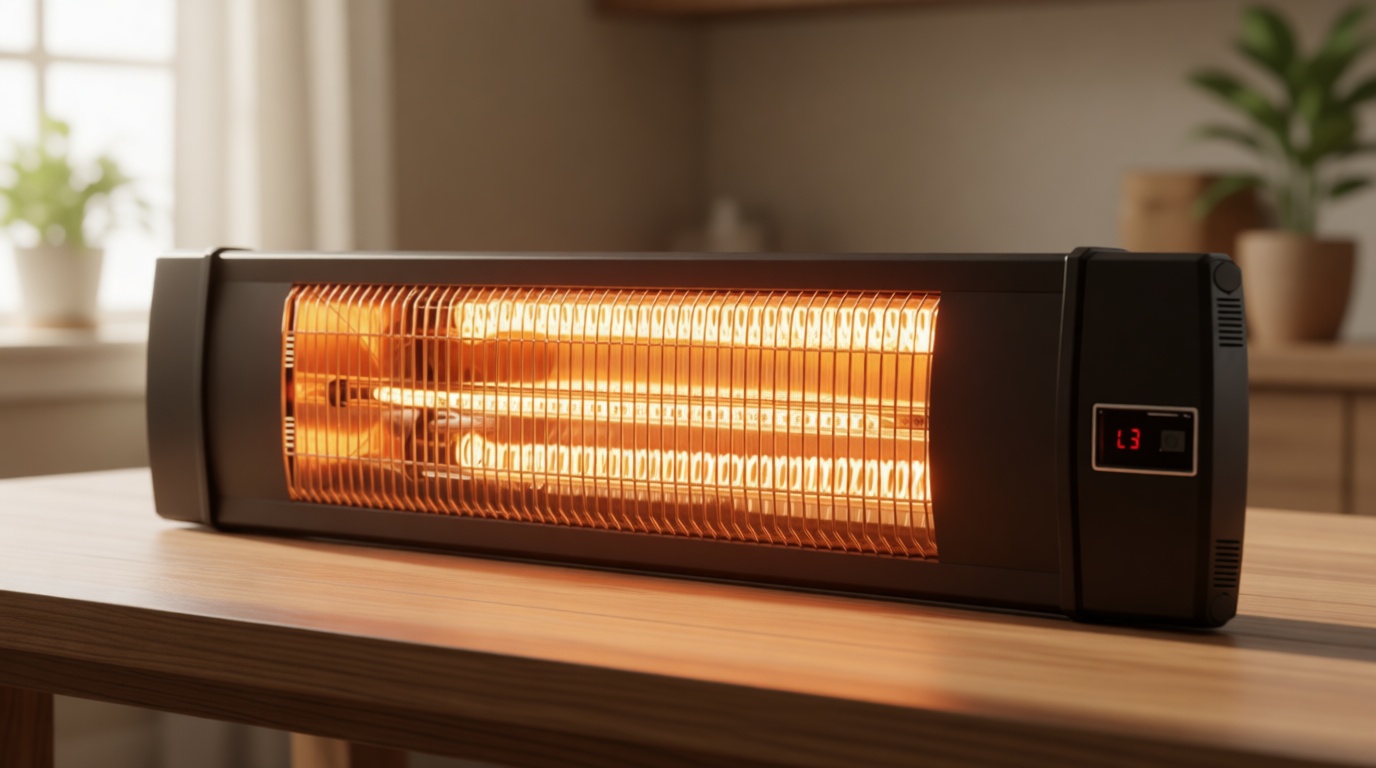 DR. INFRARED HEATER Portable Infrared Indoor and Outdoor Space Heater for Patio, Garage, Commercial & Residential With Remote Control, Without Thermostat, Black