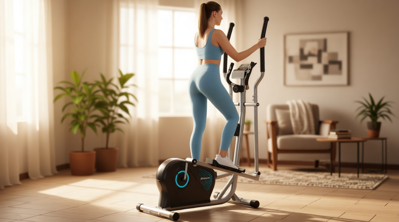 THERUN Elliptical Exercise Machine, Ultra-Quiet Elliptical Machine for Home, 13.2LBS Flywheel Elliptical Trainer, 16 Resistance Levels Elliptical Training Machines w/Pulse Sensor, LCD Monitor