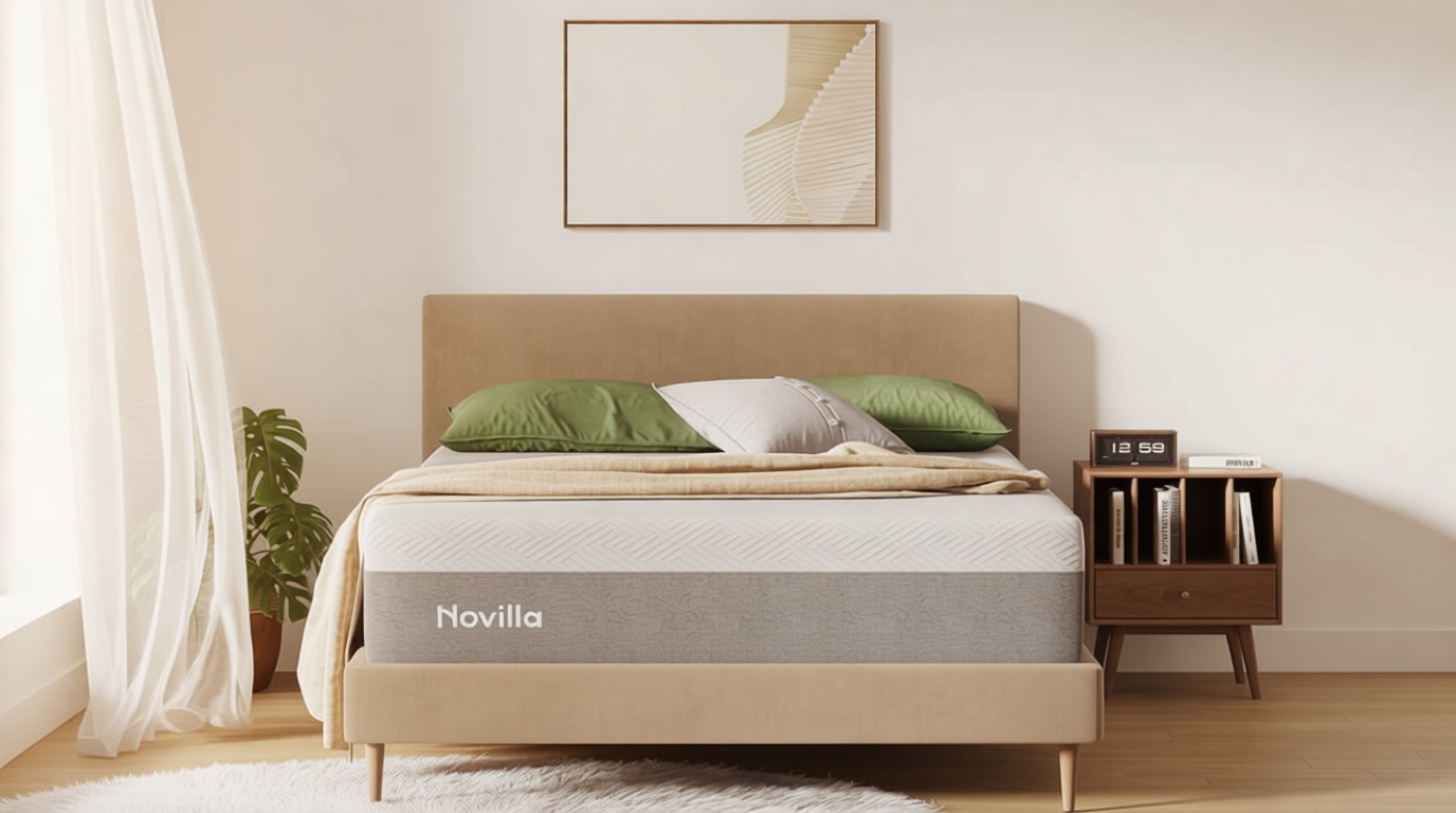 Novilla Queen Size Mattress, 12 inch Gel Memory Foam Mattress for a Cool Sleep & Pressure Relief, Medium Firm Feel with Motion Isolating, Bliss OEKO-TEX STANDARD 100
