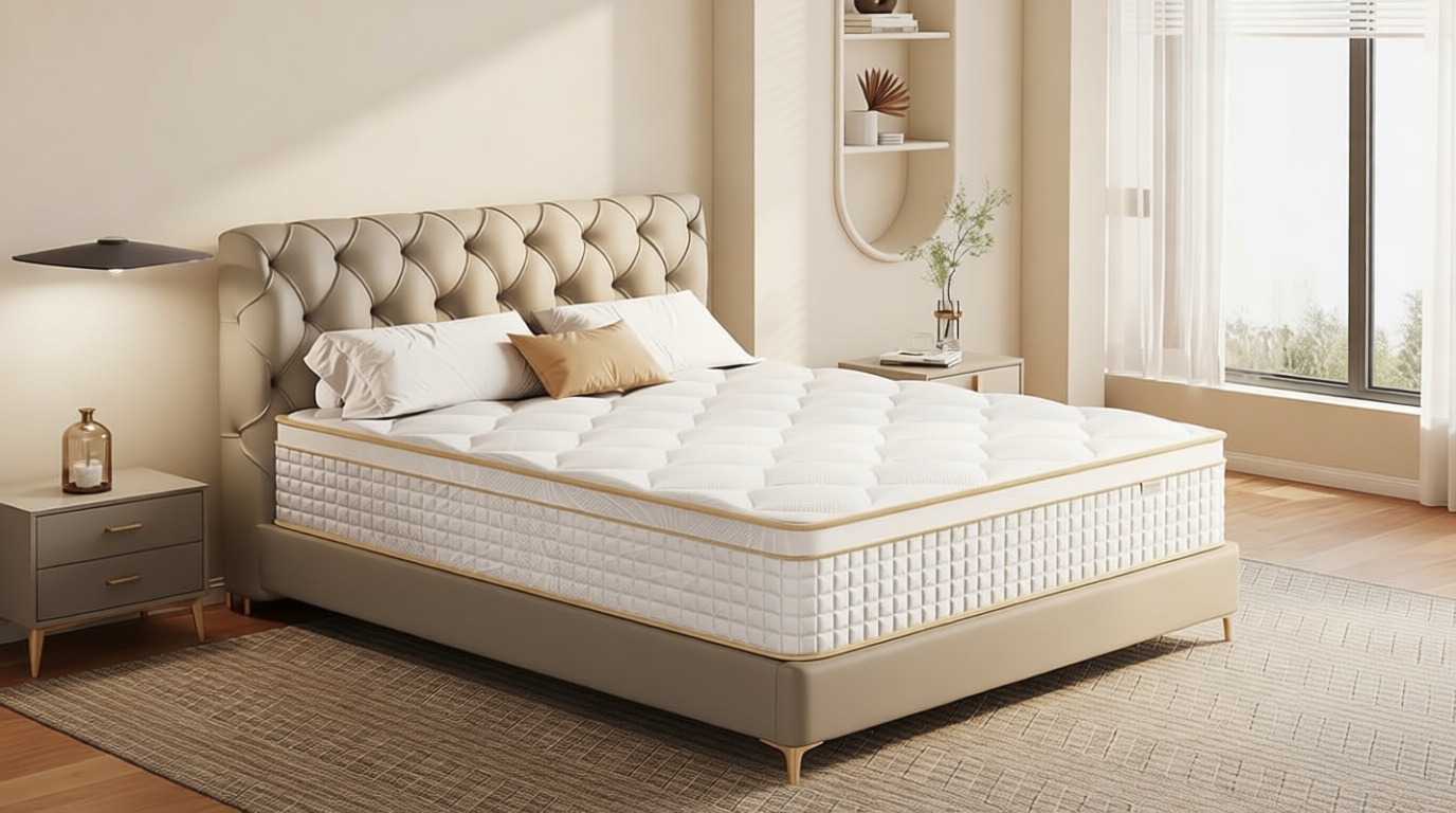 Queen Mattress 12 Inch Hybrid Mattress in a Box with Memory Foam and Pocket Springs for Pressure Relief, Medium Firm Queen Size Mattress, Motion Isolation, CertiPUR-US