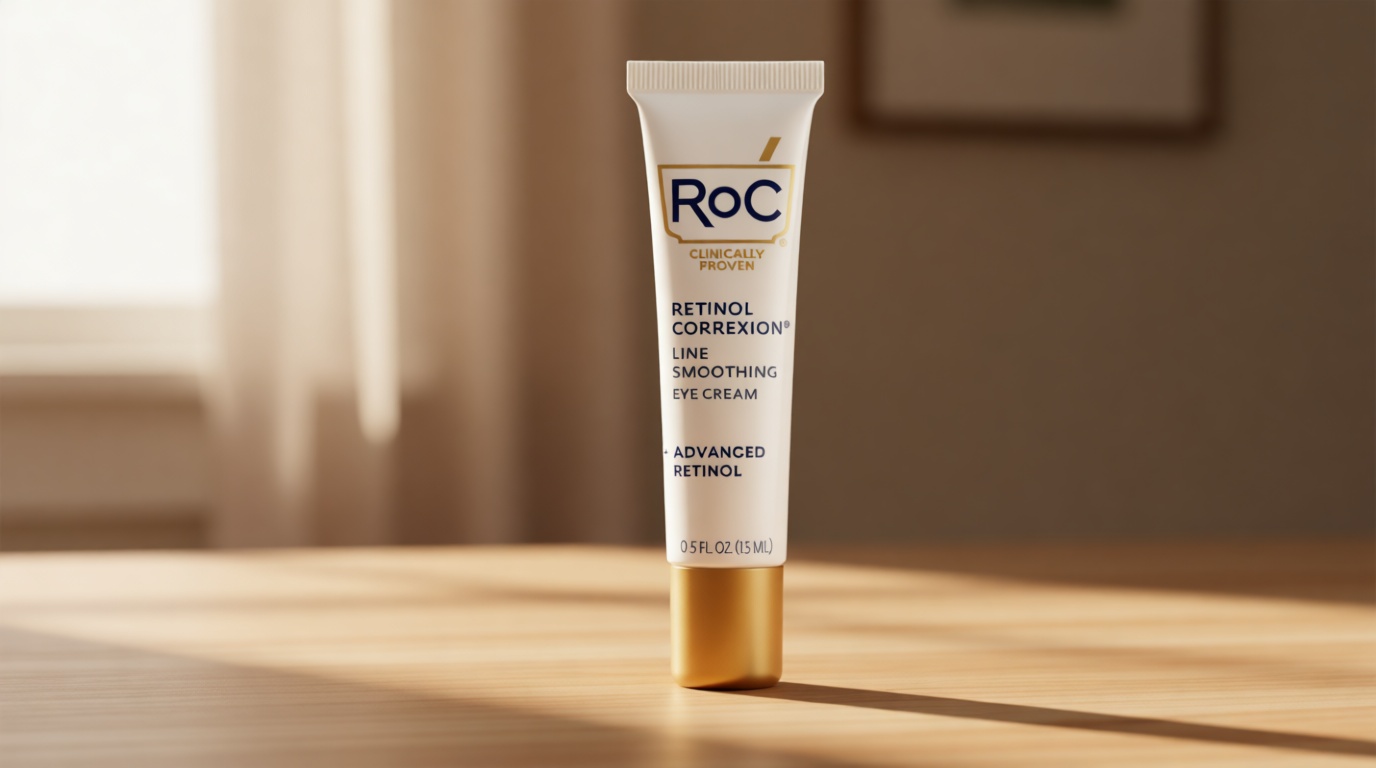 RoC Retinol Correxion Under Eye Cream for Dark Circles & Puffiness, Daily Wrinkle Cream, Anti Aging Skin Care Treatment Women and Men, 0.5 oz (Packaging May Vary)