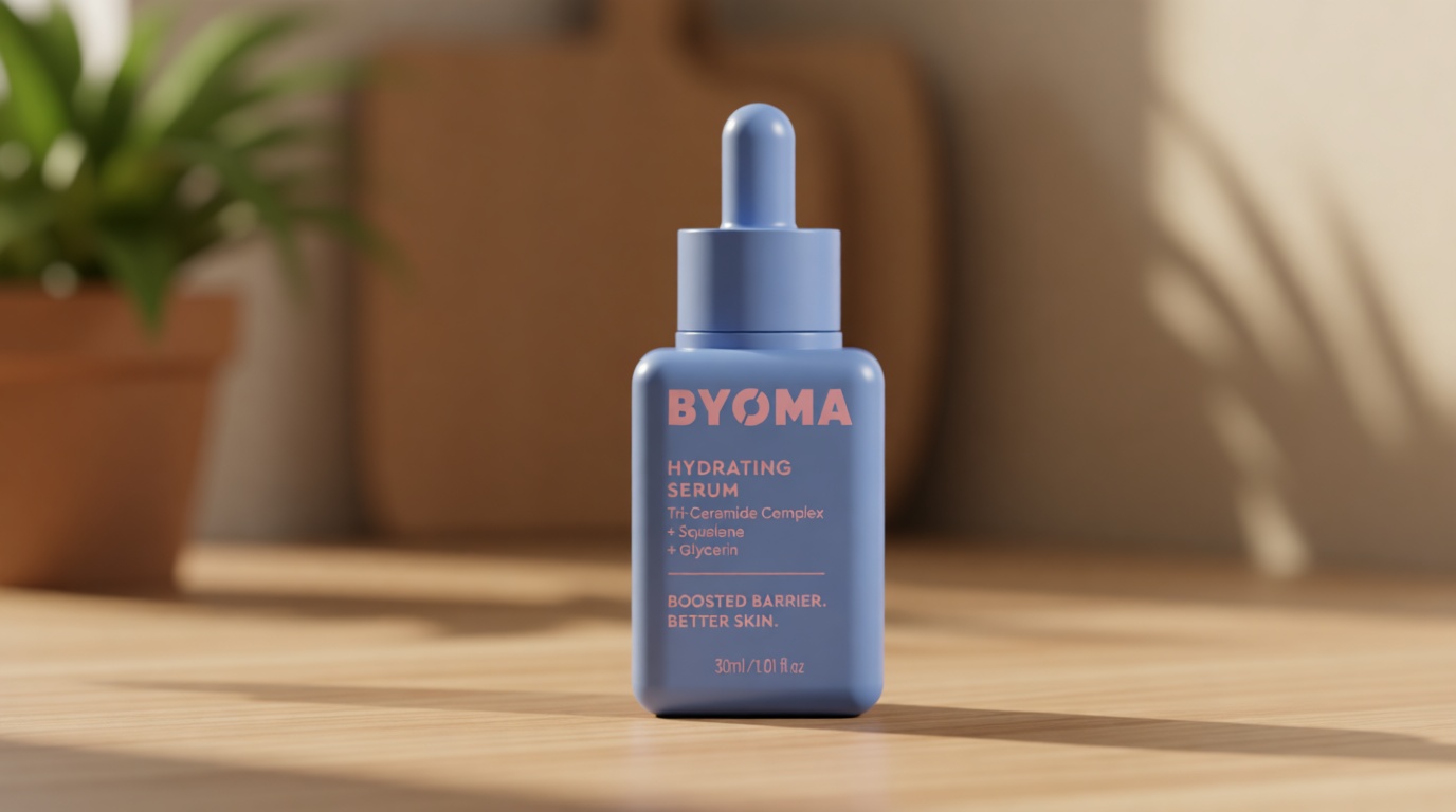 BYOMA Hydrating Serum - Moisturizing Facial Serum with Squalane, Glycerin & Ceramides - Hydrating for Glowing, Dewy Skin - 1.01 fl. oz
