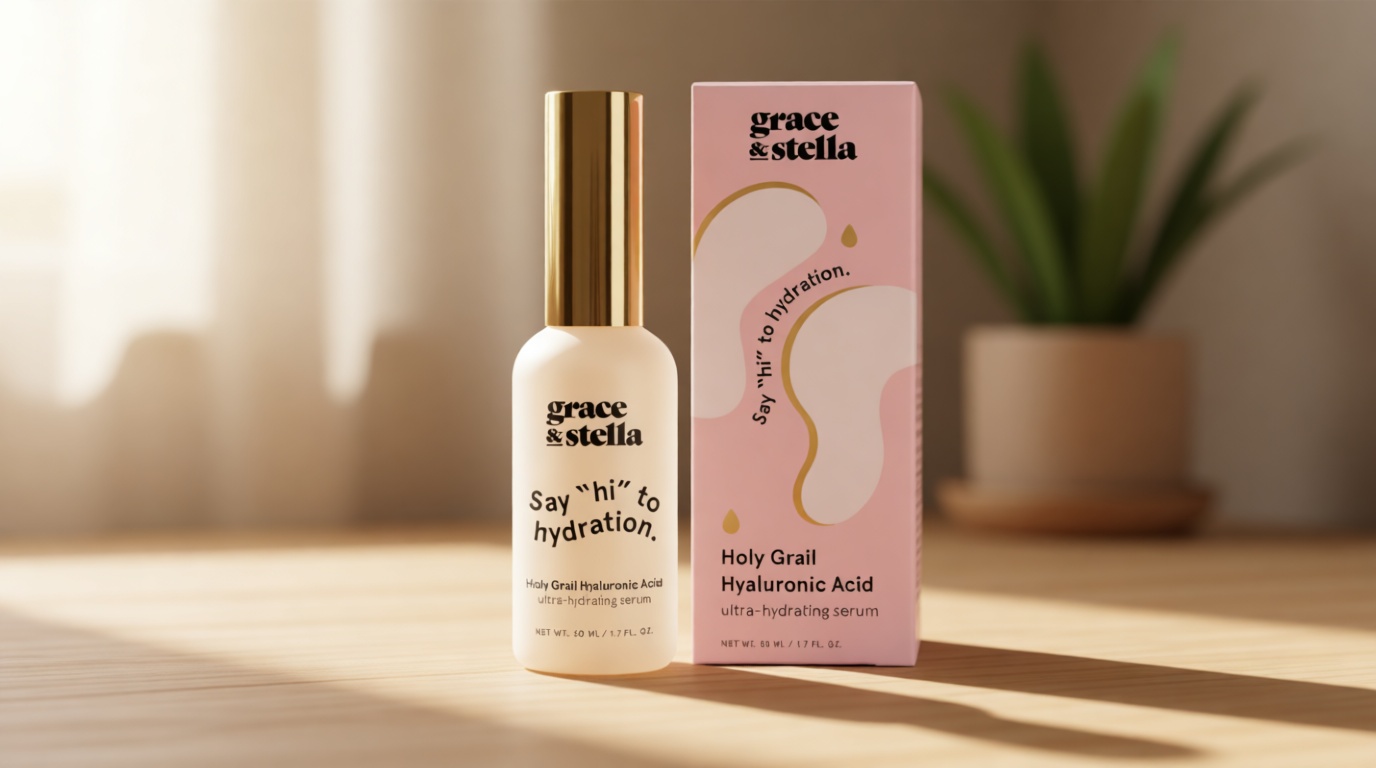 grace & stella Award Winning Hyaluronic Acid Serum (50ml/1.7 fl oz) Hydrating Hyaluronic Acid Serum for Face - Acido Hialuronico for Women - Remove Fine Lines, Wrinkles, Anti Aging - Vegan Skincare ClimatePartner certified