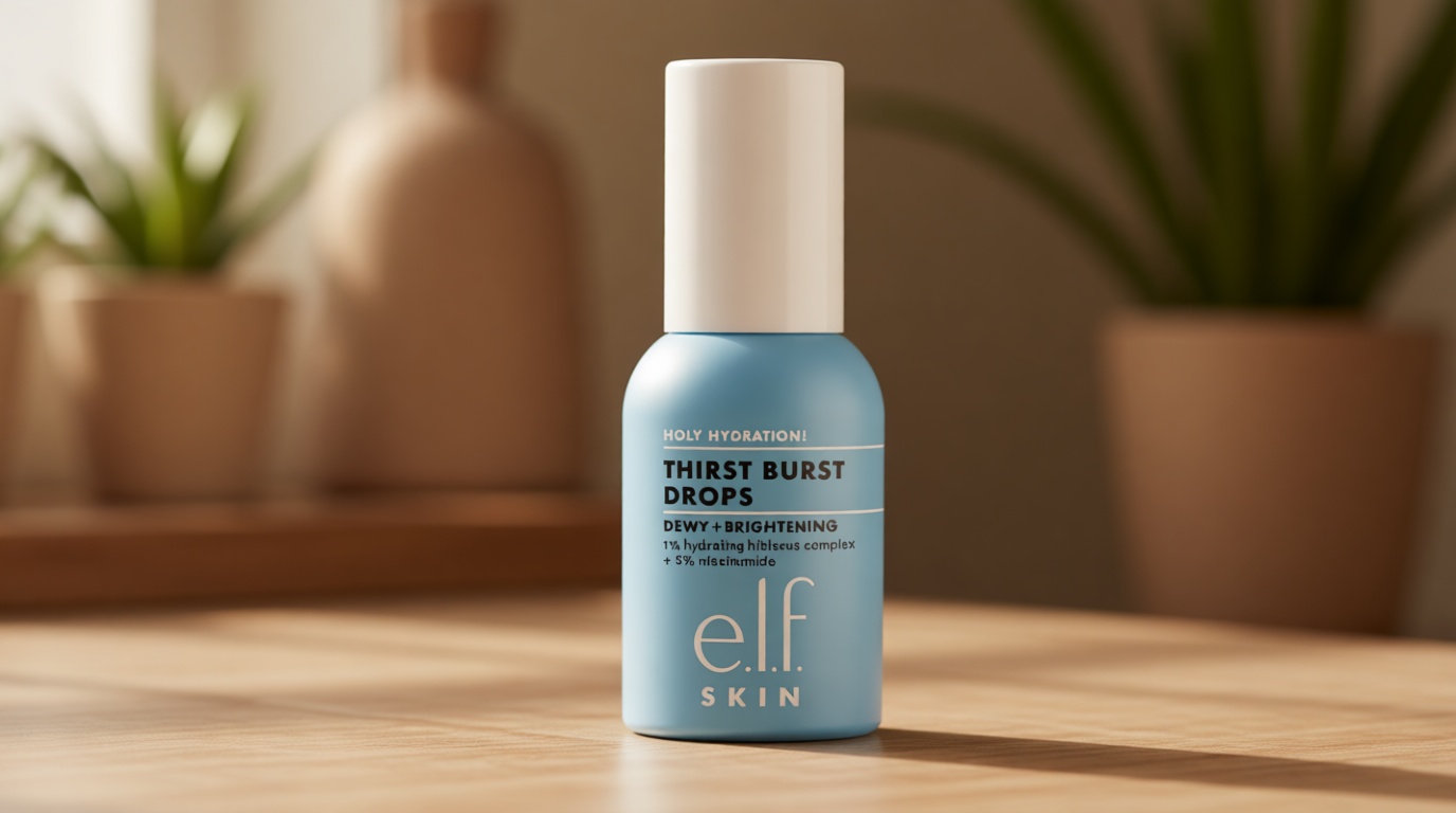 e.l.f. SKIN Holy Hydration! Thirst Burst Drops, Serum For A Radiant Complexion Instantly & Over Time, Made With Hyaluronic Acid, Vegan & Cruelty-Free