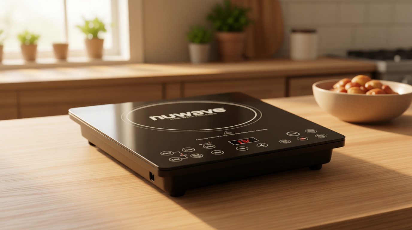 Nuwave Pro Chef Induction Cooktop, NSF-Certified, Commercial-Grade, Portable, Powerful 1800W, Large 8” Heating Coil, 94 Temp Settings 100°F - 575°F in 5°F, Shatter-Proof Ceramic Glass Surface