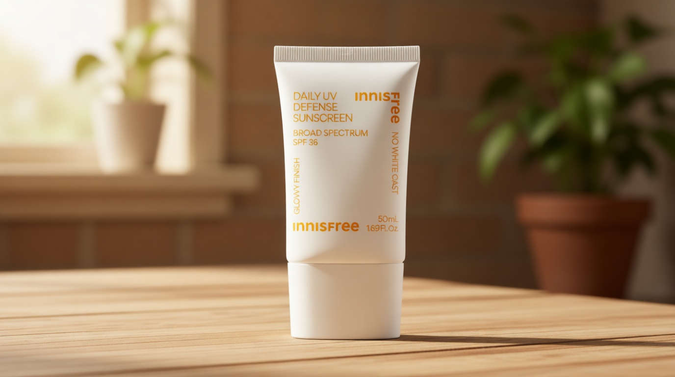 Innisfree Daily UV Defense SPF 36 Korean Face Sunscreen, Invisible Finish, Broad Spectrum, No White Cast, Lightweight, Hydrating, Available in Gift Sets