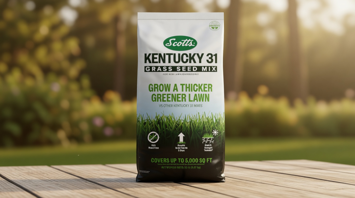 Scotts Kentucky 31 Grass Seed Mix - Premium Lawn Grass Seed, Covers Up to 5,000 sq. ft., 20 lb