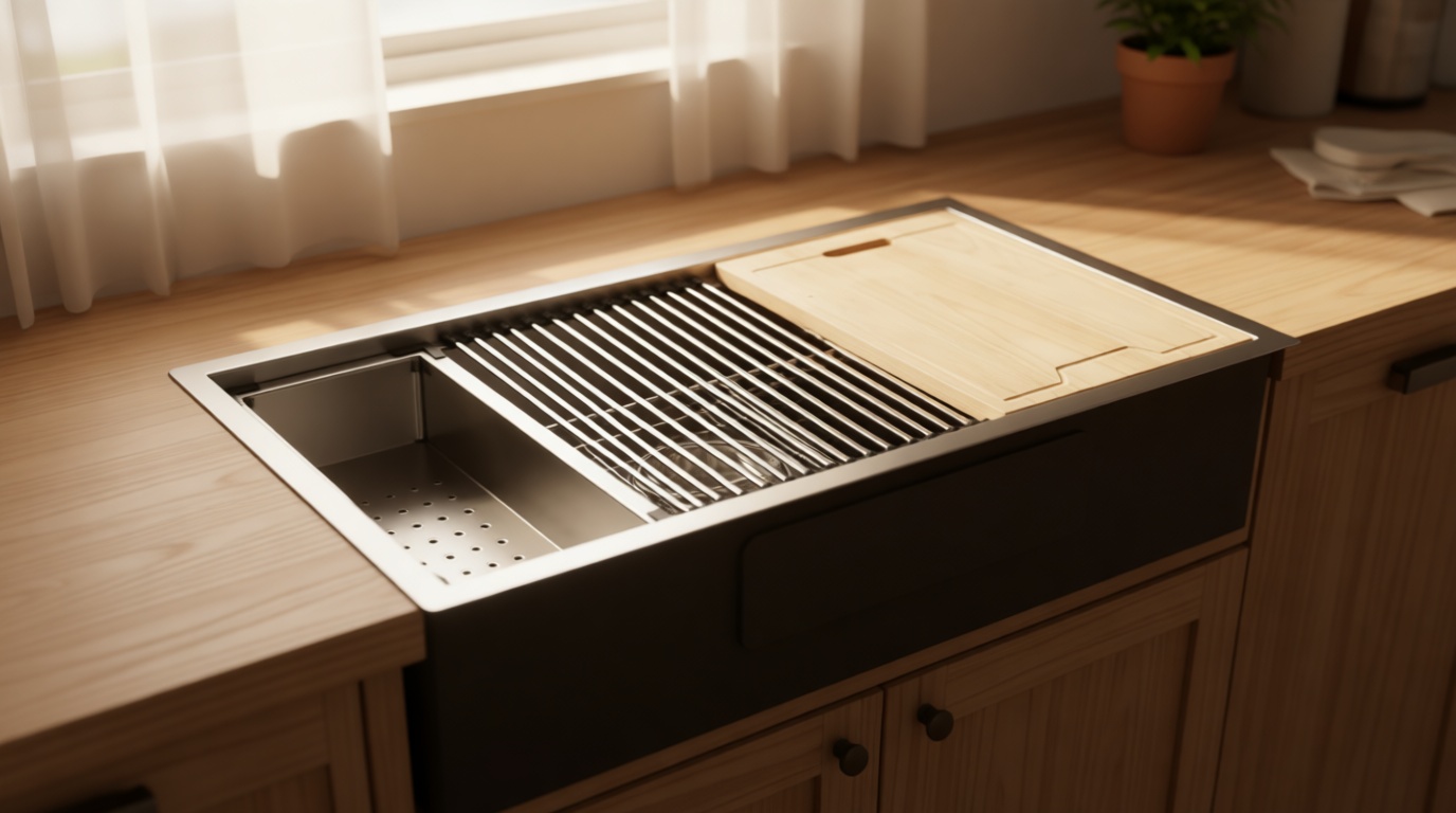 32 Kitchen Sink Undermount Workstation - Kichae 32x19 Undermount Kitchen Sinks Ledge Workstation 16-Gauge Stainless Steel Deep Single Bowl Under Counter Handmade Basin ClimatePartner certified