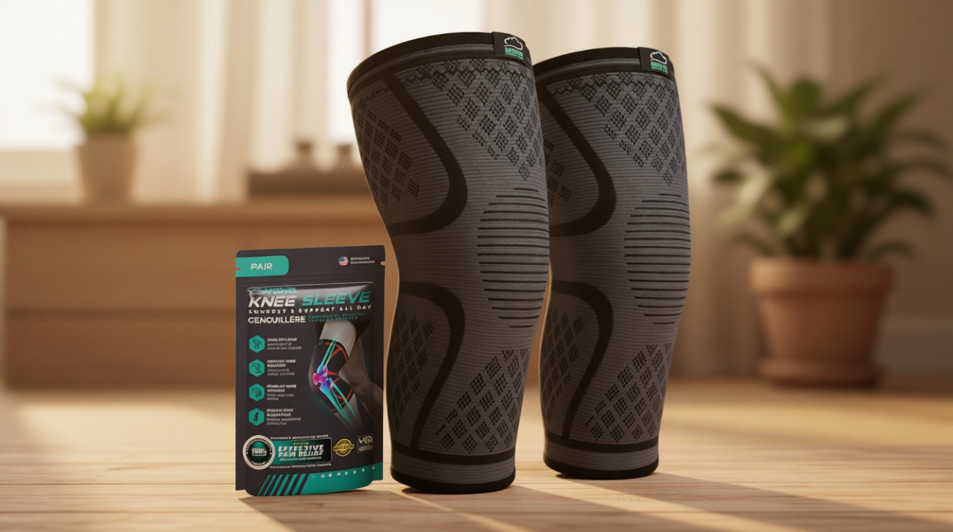 Modvel Compression Knee Brace for Women & Men, 2-Pack Knee Brace for Running Knee Pain, Knee Support Compression Sleeve, Workout Sports Knee Braces for Meniscus Tear, ACL & Arthritis Pain Relief OEKO-TEX STANDARD 100