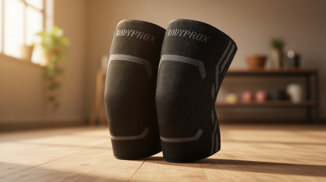 Bodyprox Knee Compression Sleeve for Men and Women (2 Pack), Knee Support Brace for Running and Work out (Medium)