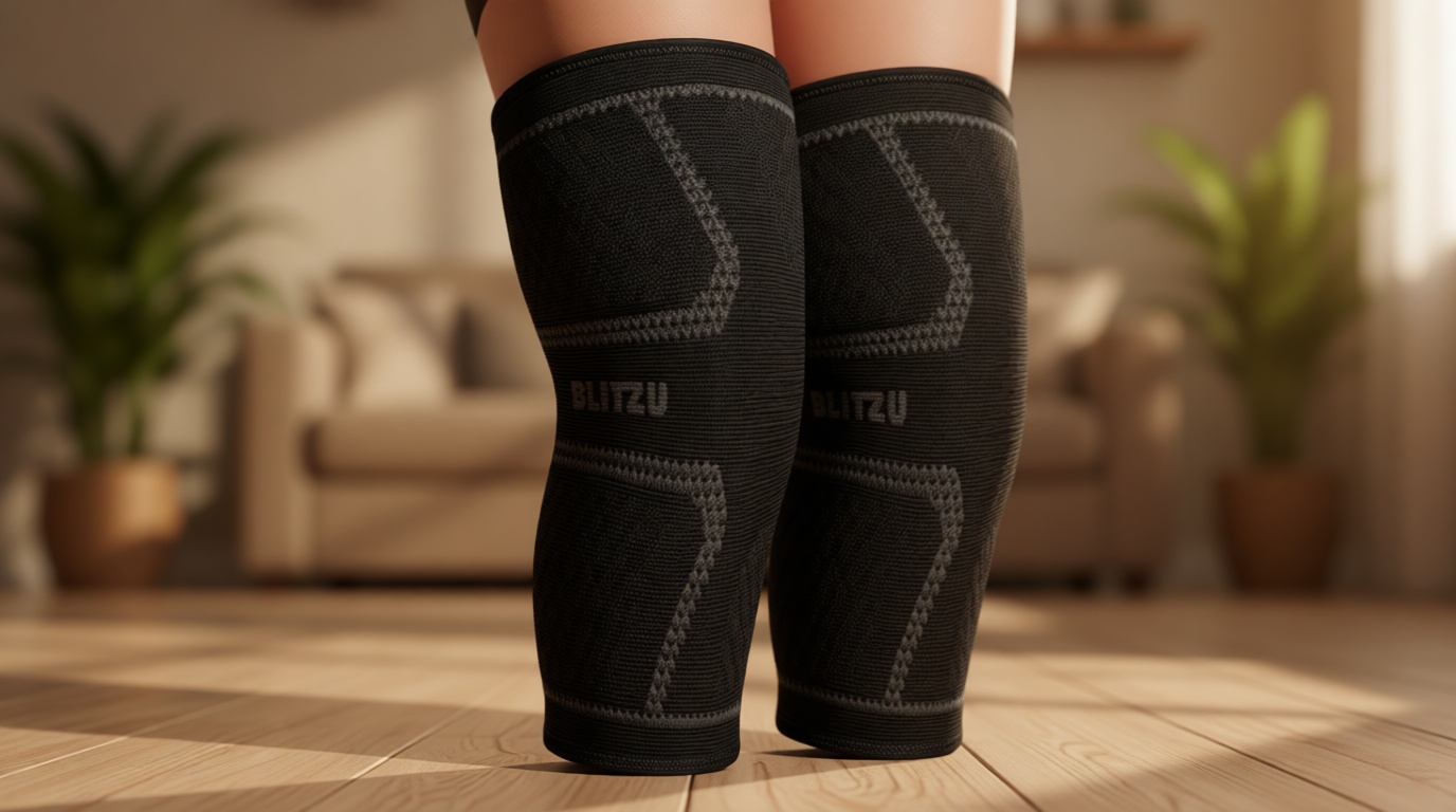 Knee Brace for Meniscus Tear 2 Pack, Knee Compression Sleeve for Men and Women, Knee Support for Arthritis, Swelling, Inflammation, ACL, Pain Relief, Running, Workout, Sports and Recovery Black L OEKO-TEX STANDARD 100