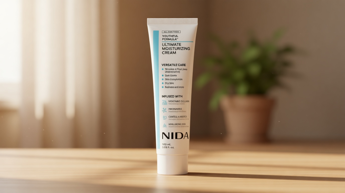 NIDA Youthful Formula™ Ultimate Moisturizing Cream | Centella Asiatica, Niacinamide, Hyaluronic Acid, Collagen | Wrinkles, Fine Lines, Dark Spots, Dry Skin, Redness | 3.38 fl. oz., 100ml (New Formula)