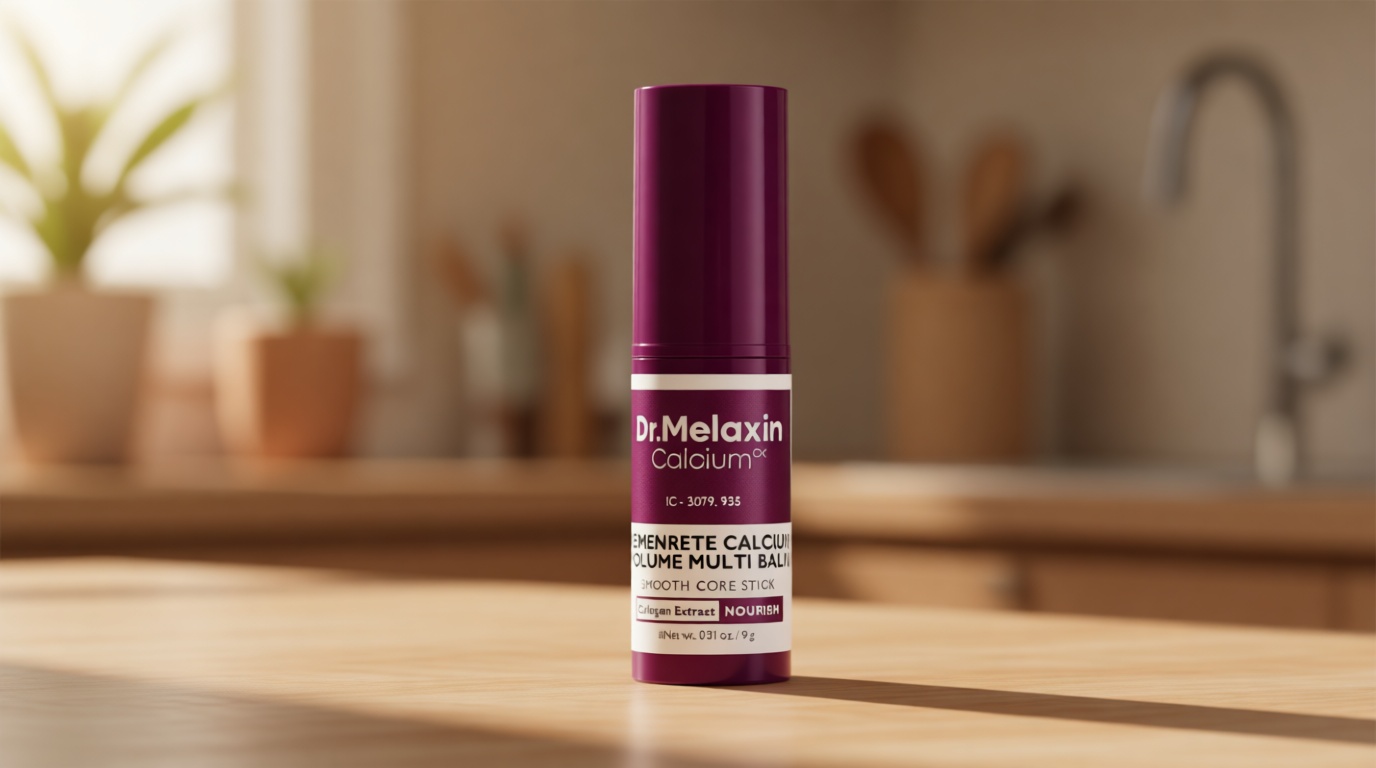 Dr.Melaxin Calcium Multi Balm Stick, Collagen & Elastin Wrinkle Stick, All-in-One Hydrating Lip Balm, Eye Cream, Neck Cream, Makeup Base & Face Moisture Balm, Korean Skincare, 0.31 oz