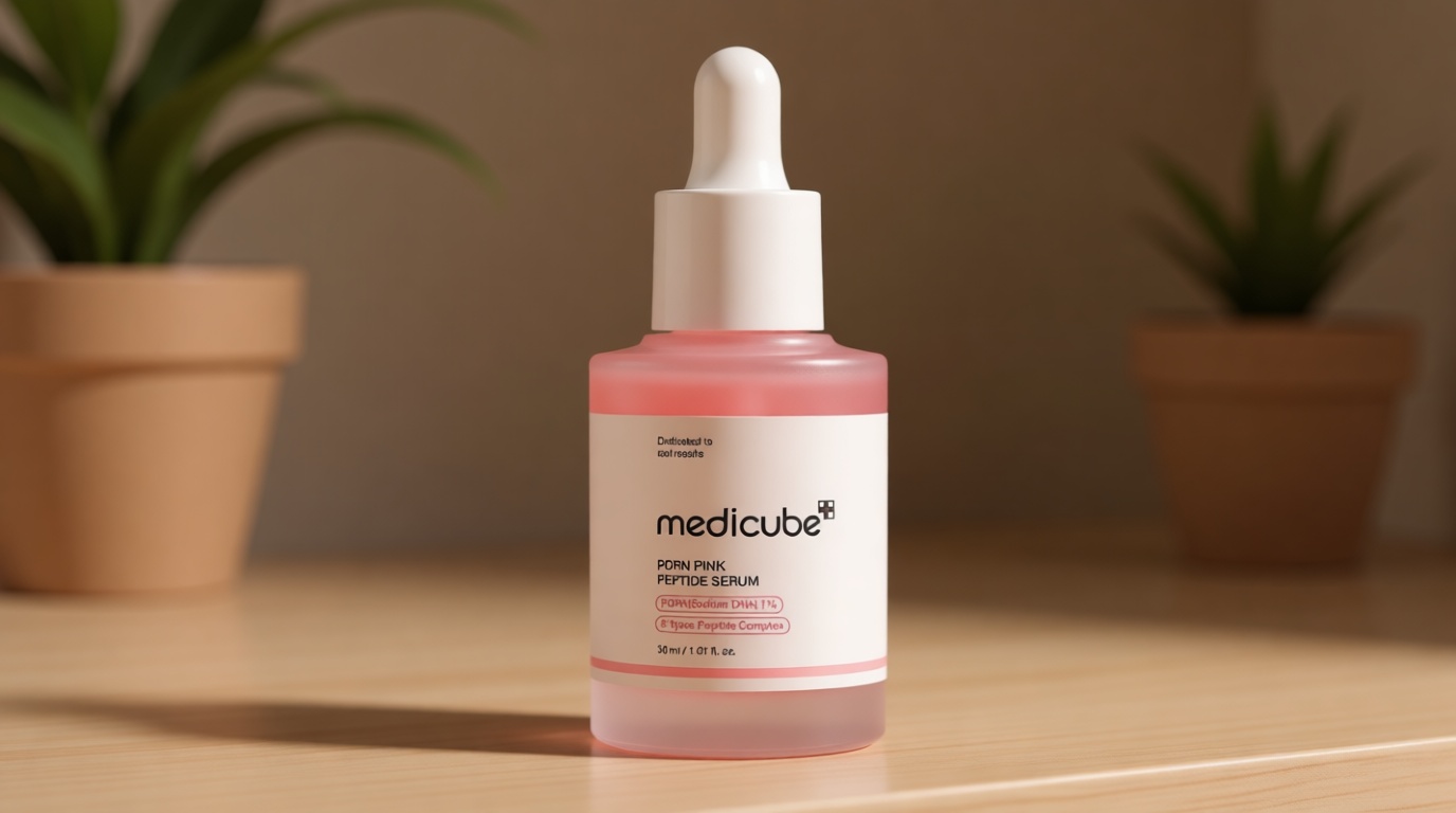 medicube PDRN Pink Peptide Serum with Salmon DNA | Pink Glow Serum with Peptides & Niacinamide for Hydration & Firm-Looking Skin | Uneven Tone Care | Korean Skincare, 1.01 fl. Oz