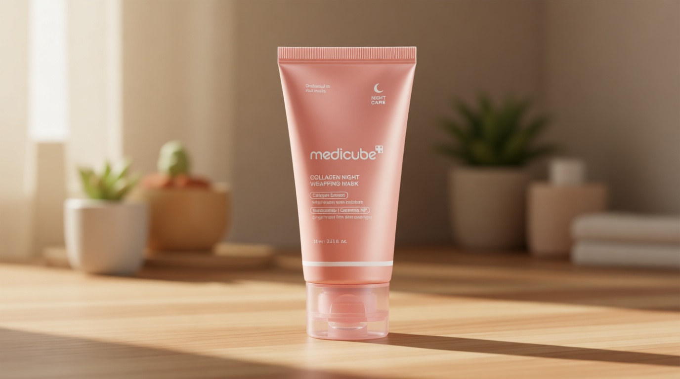 medicube Wrapping Mask Collagen Overnight Peel Off Facial Mask | Elasticity & Hydration Care, Reduces Sagging & Dullness | Hydrolyzed Collagen For Glowing Skin | Korean Skin Care, 2.53 fl.oz