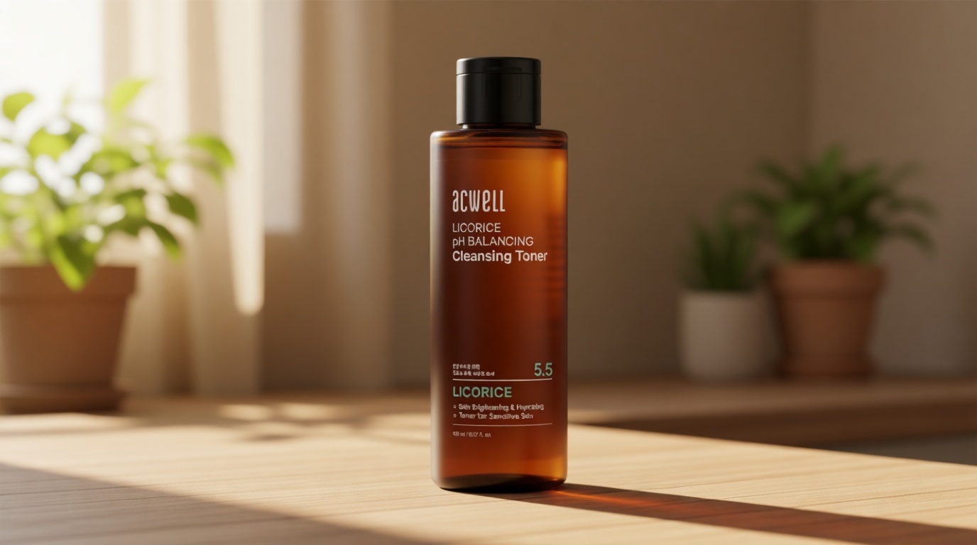 ACWELL Licorice pH 5.5 Balancing Korean Toner and Cleansing 5.07 fl.oz. - Alcohol-Free Hydrating Facial Astringent - Skin Clarifying & Hydration Boosting Toner