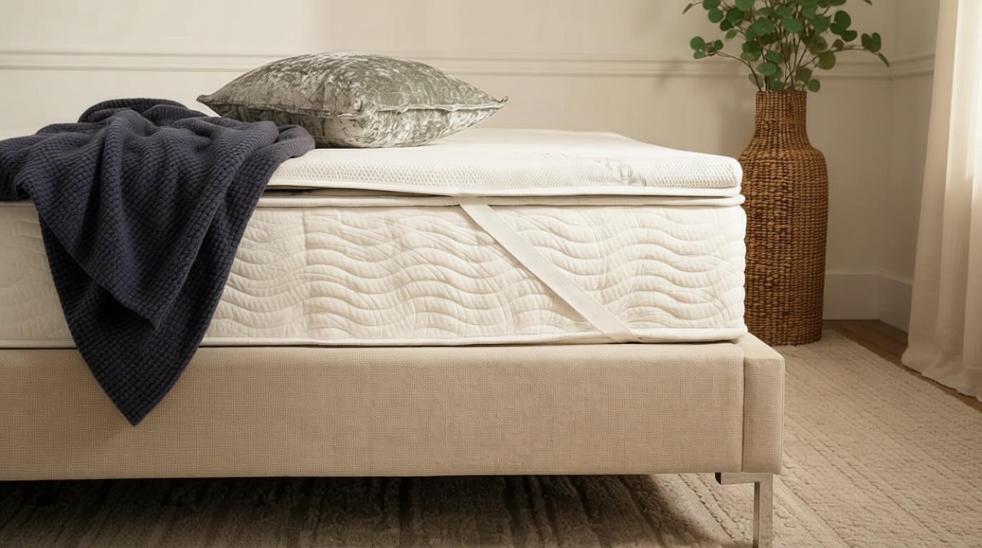 Saatva Natural Latex Mattress Topper - 1.5” Layer of Natural Latex Foam - Breathable Comfort & Durable, Responsive Support - Queen