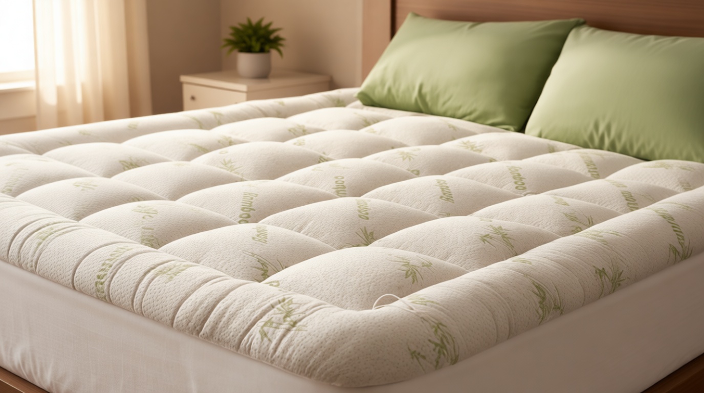 Niagara Ultra Soft Full Size Mattress Topper - Viscose Made from Bamboo Pillow Top Mattress Pad for Back Pain Relief - Naturally Cooling for Hot Sleepers, Green OEKO-TEX STANDARD 100