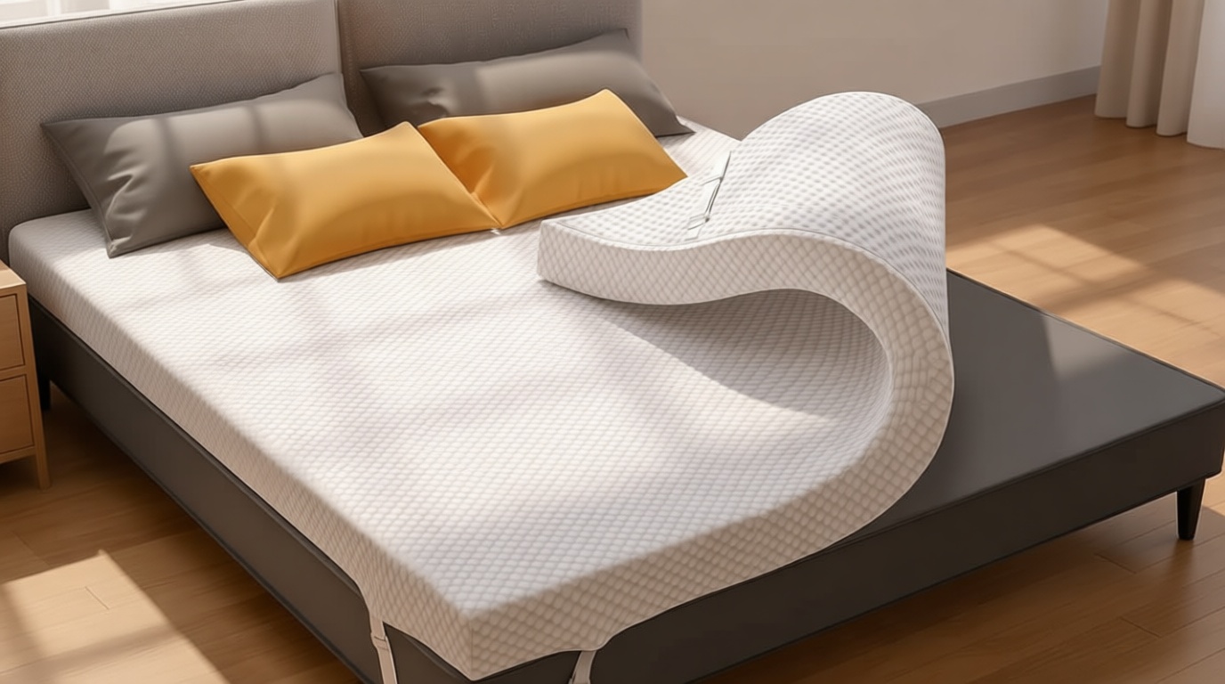 PERLECARE 3 Inch Gel Memory Foam Mattress Topper for Pressure Relief, Premium Soft Cooling Sleep, Non-Slip Design with Removable & Washable Cover, Queen OEKO-TEX STANDARD 100