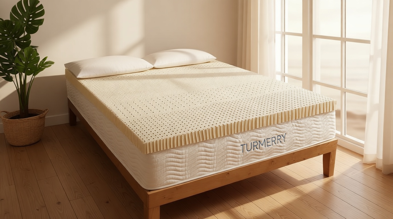 7 Zone Green Natural Organic Latex Mattress Topper King Size - 3 inch - Soft Plush Pillow Top - GOLS Certified Latex Foam Bed Pad for Side Sleepers Zonal Support Durable and Breathable