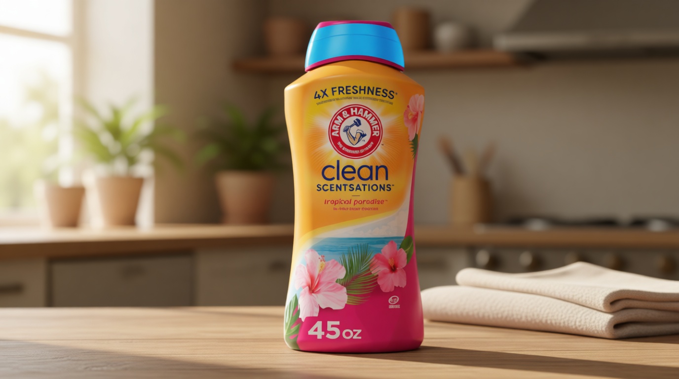 ARM & HAMMER Clean Scentsations In-Wash Scent Booster, Laundry Scent Booster Tropical Paradise scent, 45 Oz