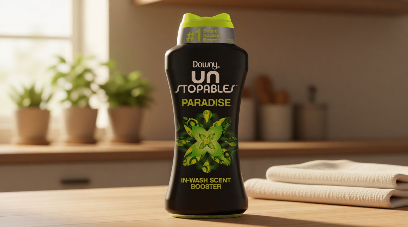 Downy Unstopables In Wash Scent Booster Beads, Paradise Scent, 24 oz, Laundry Beads for Odor Protection, Downy Scent Booster Beads, Laundry Scent Boosters