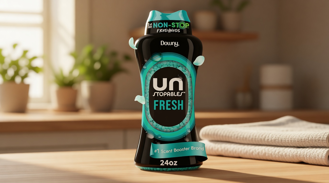 Downy Unstopables In Wash Scent Booster Beads, Fresh Scent, 24 oz, Laundry Beads For Odor Protection, Downy Scent Booster Beads, Laundry Scent Boosters