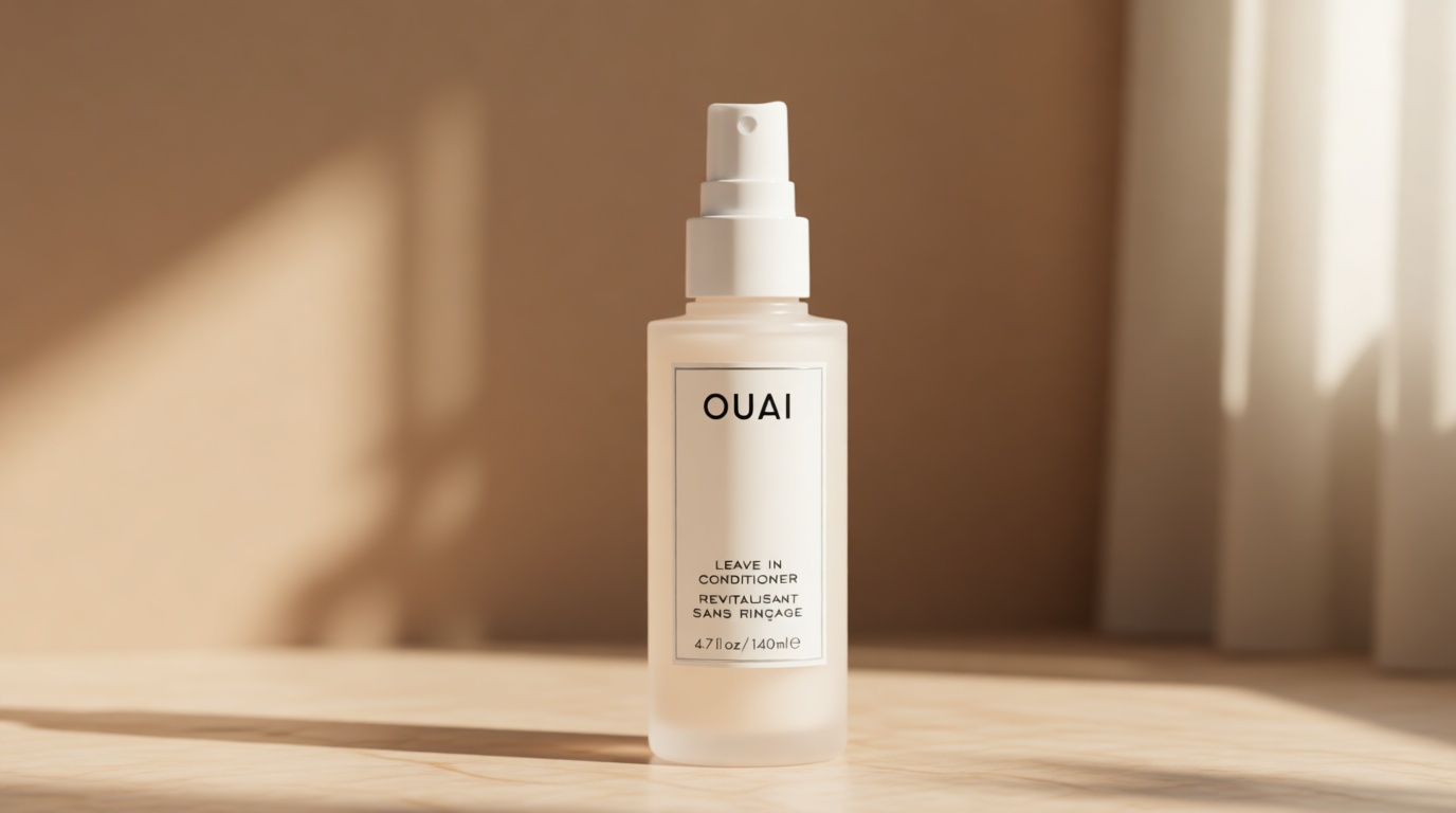 OUAI Leave In Conditioner & Heat Protectant for Hair - Prep Hair for Styling or Use as Detangling Spray to Fight Frizz & Flyaways - No Parabens, Sulfates or Phthalates (4.7 oz)