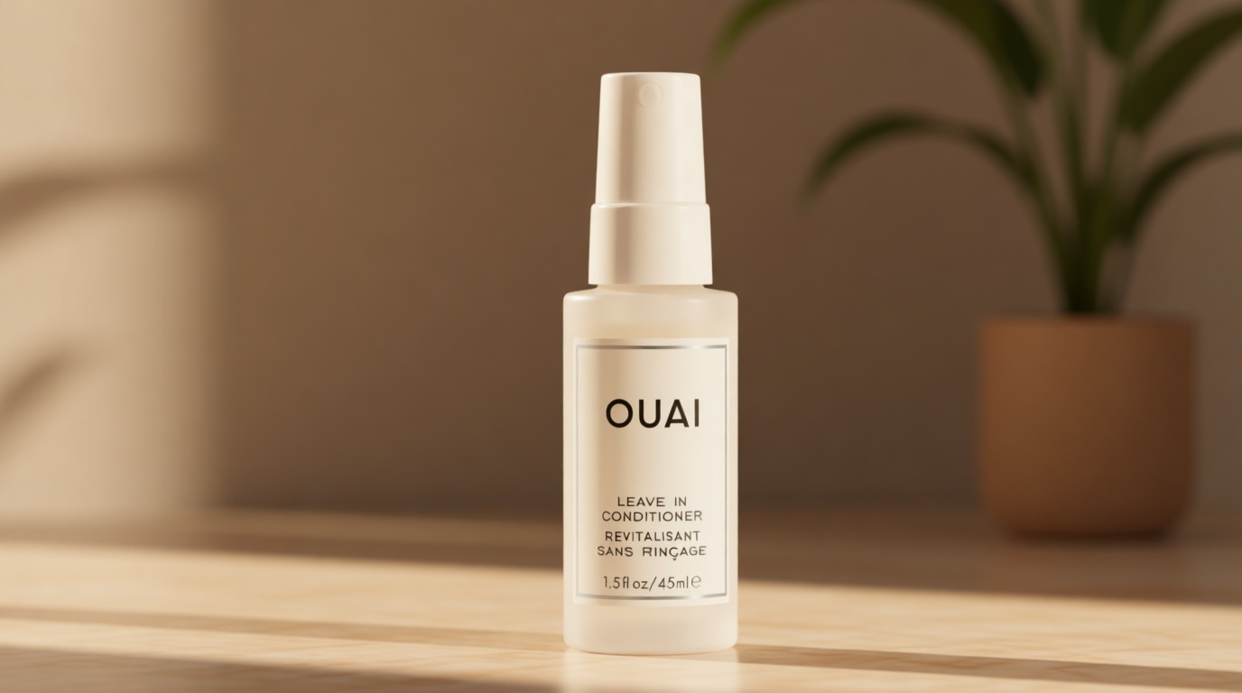 OUAI Leave In Conditioner & Heat Protectant for Hair - Prep Hair for Styling or Use as Detangling Spray to Fight Frizz & Flyaways - No Parabens, Sulfates or Phthalates (1.5 oz)