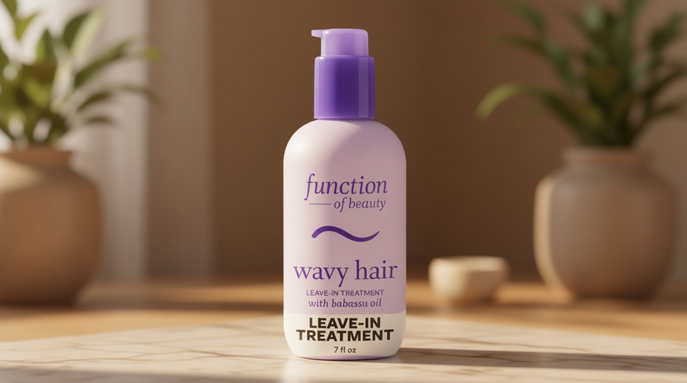 Function of Beauty Wavy Leave In Hair Conditioner - Sulfate-Free Leave In Conditioner Treatment for Natural Wavy Texture - Lightweight, Anti-Frizz, Strengthening & Hydrating - Hair Care Products