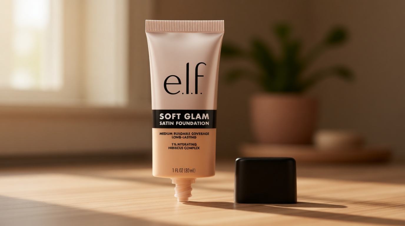 e.l.f. Soft Glam Foundation, Medium Coverage, Long-Lasting & Buildable Foundation For A Smooth, Satin Finish, Vegan & Cruelty-Free, 25 Light Neutral
