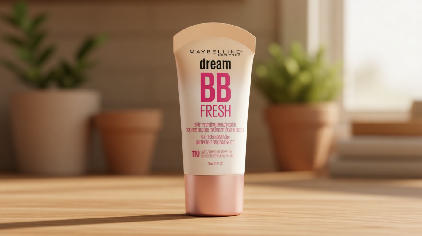 Maybelline Dream Fresh Skin Hydrating BB cream, 8-in-1 Skin Perfecting Beauty Balm with Broad Spectrum SPF 30, Sheer Tint Coverage, Oil-Free, Light/Medium, 1 Fl Oz