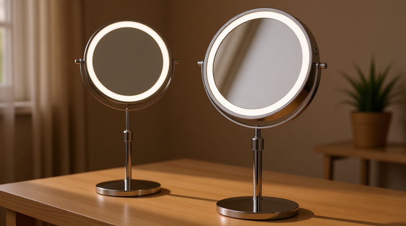 Makeup Mirror, 1X/30X Magnification with 3 Level LED Lights, 5000 mAh Rechargeable Double Sided 9” Magnifying Mirror with 360° Rotation, Perfect for Precision Grooming and Makeup, Women Gift