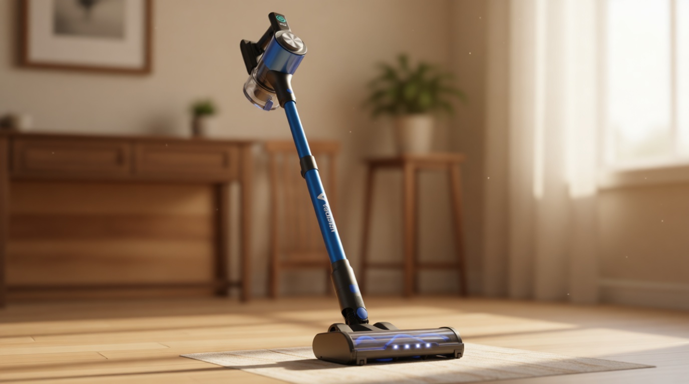 Cordless Vacuum Cleaner, 8-in-1 Cordless Stick Vacuum Cleaner with 3 Suction Modes, Up to 45mins Runtime, Rechargeable, Self-Standing, Wireless Vacuum Cleaners for Home Pet Hair Carpet Car Hard Floor