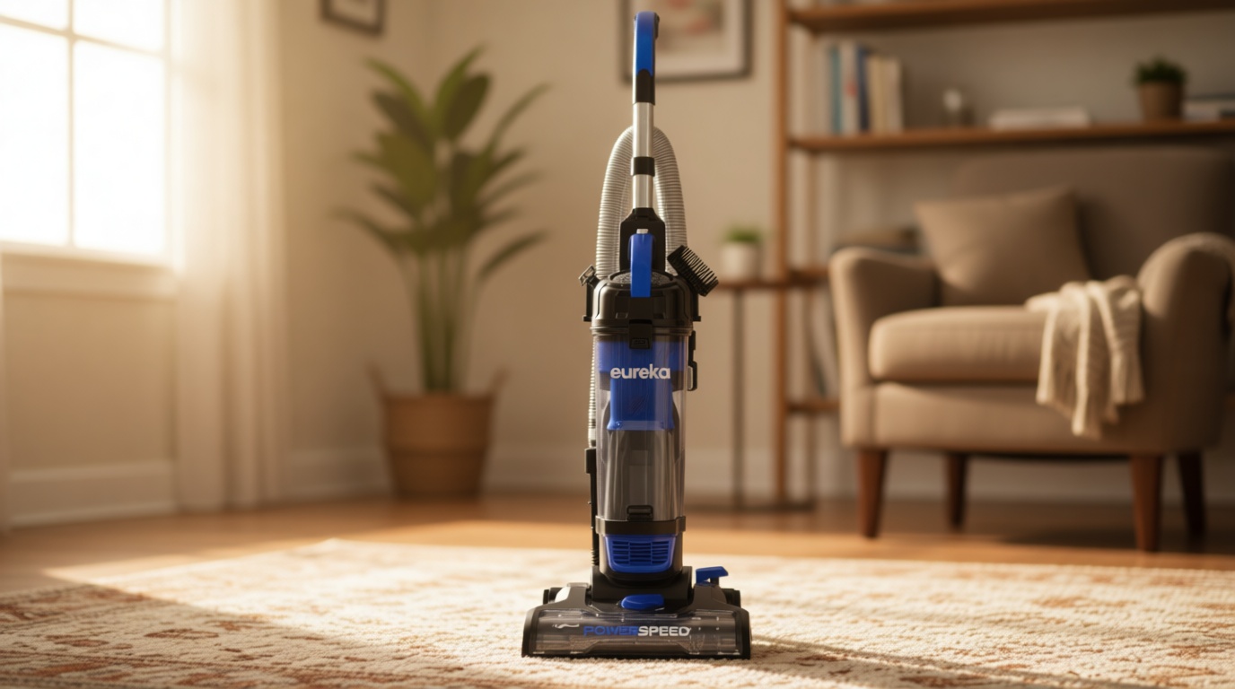 Eureka Lightweight Powerful Upright Vacuum Cleaner for Carpet and Hard Floor, PowerSpeed, New Model,Blue,black/New Model