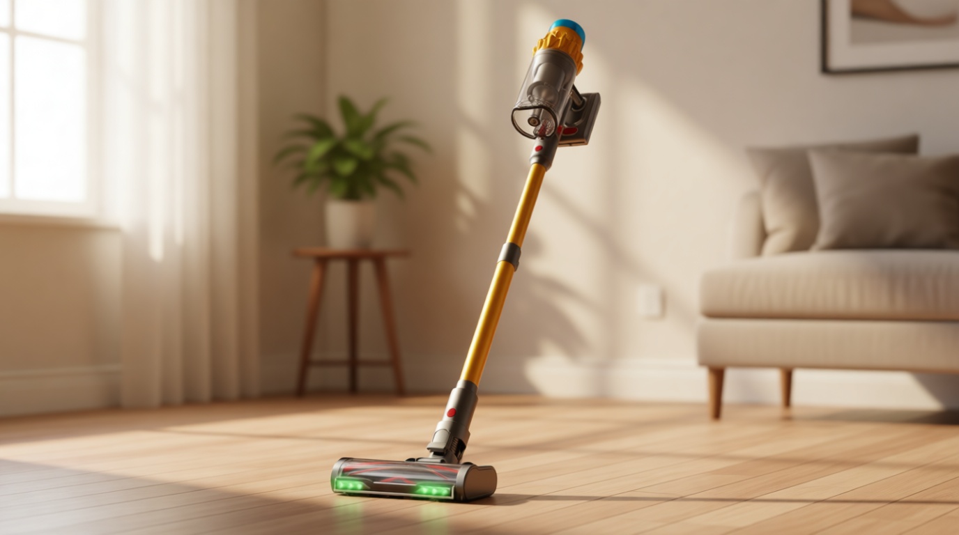 Cordless Vacuum Cleaner, 650W/55KPA/70 Mins Vacuum Cleaners for Home with Self-Standing, Anti-Tangle Brush, Smart Display and 1.8L Cup Cordless Stick Vacuum Cleaner for Pet Hair/Carpets