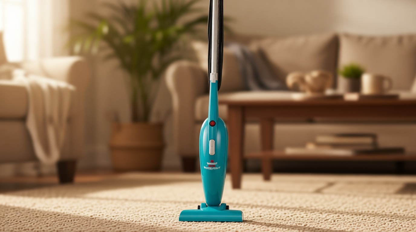 Bissell 2033M Featherweight Stick Lightweight Bagless Vacuum and Electric Broom with Crevice Tool for Hard Floors and Carpets, Blue
