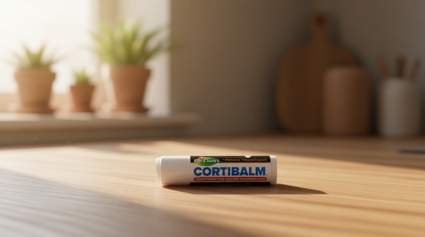 Dr. Dan's Cortibalm - 1 Pack - for Dry Cracked Lips - Healing Lip Balm for Severely Chapped Lips - Designed for Men, Women and Children